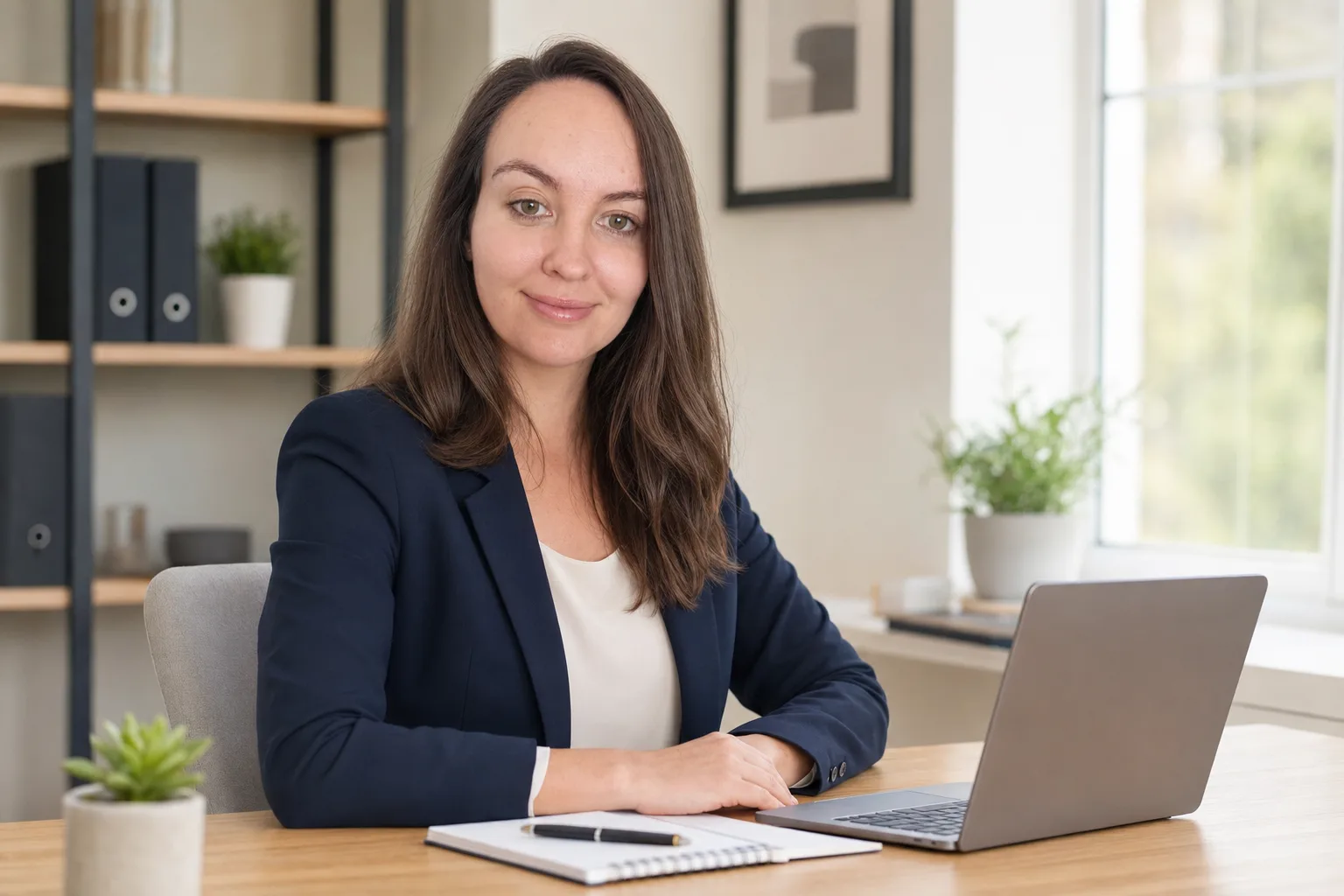 Marlize, Xero-qualified bookkeeper at Clarity Accounting and Bookkeeping, at her desk in Warkworth